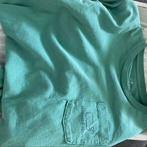 Vineyard Vines Boys shirt Green with blue